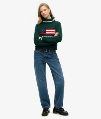Jersey de cuello vuelto estilo americano