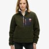 Jersey de forro polar Vintage con media cremallera