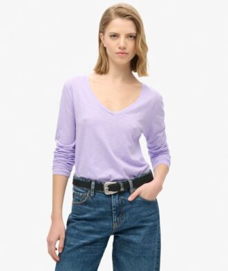 Jersey de manga larga con cuello en V