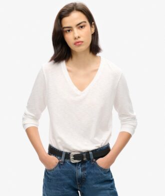 Jersey de manga larga con cuello en V