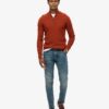 Jersey de merino con media cremallera