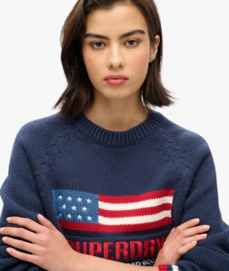 Jersey de punto con cuello redondo Americana