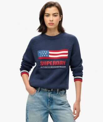 Jersey de punto con cuello redondo Americana