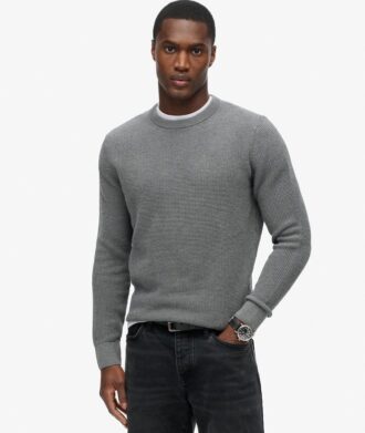 Jersey de punto con cuello redondo y textura