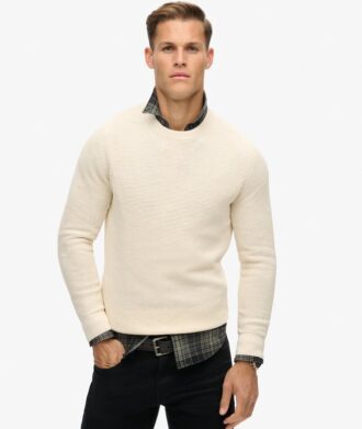 Jersey de punto con cuello redondo y textura