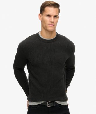 Jersey de punto con cuello redondo y textura