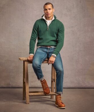 Jersey de punto con media cremallera Cotton Classics