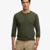 Jersey Henley de manga larga