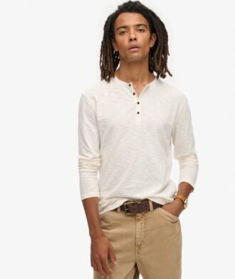 Jersey Henley de manga larga