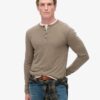 Jersey Henley de manga larga