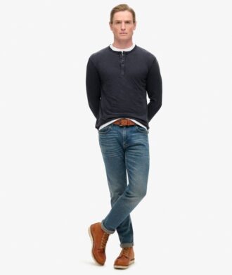 Jersey Henley de manga larga