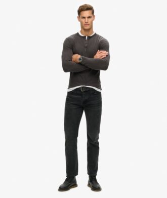 Jersey Henley de manga larga