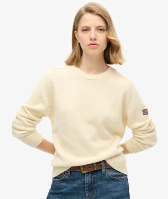 Jersey holgado de punto con cuello redondo