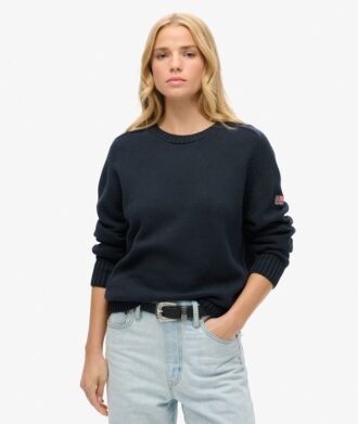 Jersey holgado de punto con cuello redondo