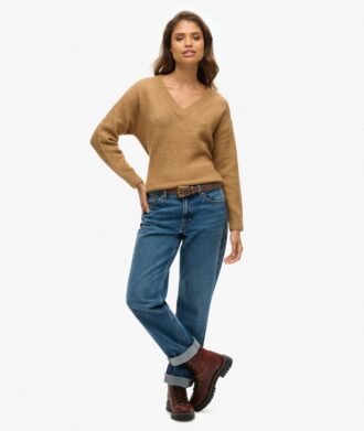 Jersey oversize con cuello en V