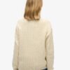 Jersey oversize de punto trenzado con cuello en V