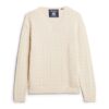 Jersey oversize de punto trenzado con cuello en V