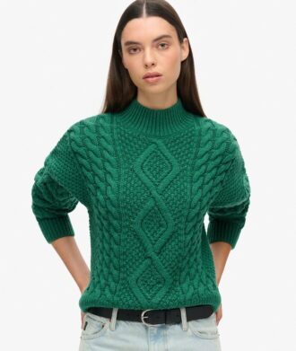 Jersey polo de punto trenzado Aran