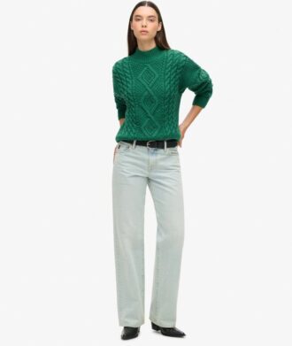 Jersey polo de punto trenzado Aran