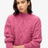 Jersey polo de punto trenzado Aran