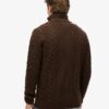 Jersey Vintage Jacob de punto trenzado con media cremallera