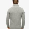 Jersey Vintage Jacob de punto trenzado con media cremallera