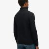 Jersey Vintage Jacob de punto trenzado con media cremallera