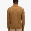 Jersey Vintage Jacob de punto trenzado con media cremallera