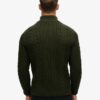 Jersey Vintage Jacob de punto trenzado con media cremallera