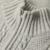 Jersey Vintage Jacob de punto trenzado con media cremallera