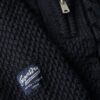 Jersey Vintage Jacob de punto trenzado con media cremallera
