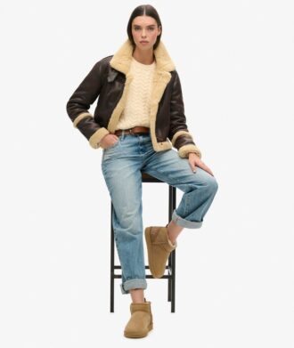 Mini botas de ante y sherpa