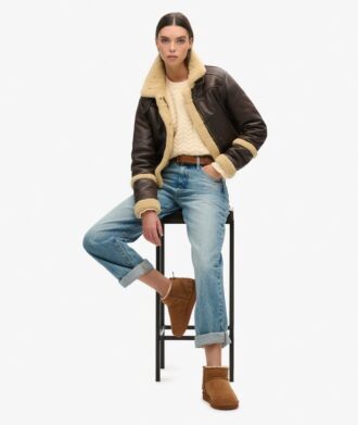 Mini botas de ante y sherpa