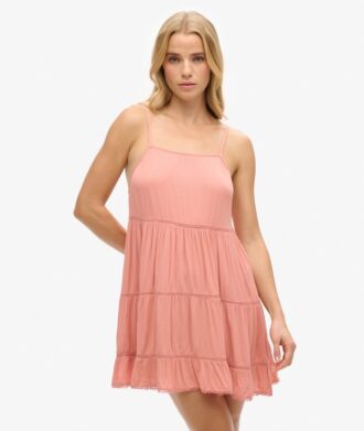 Mini vestido de playa con tirantes