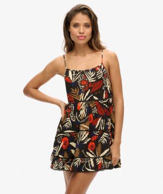 Mini vestido de playa con tirantes