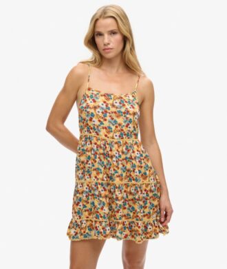 Mini vestido de playa con tirantes