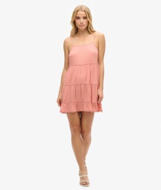 Mini vestido de playa con tirantes