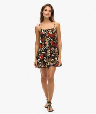 Mini vestido de playa con tirantes