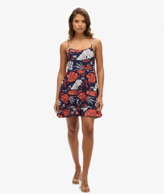 Mini vestido de playa con tirantes