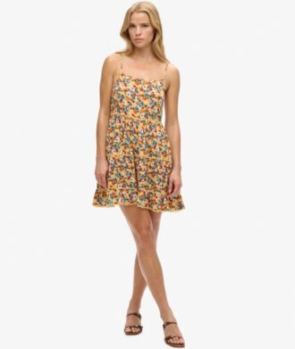 Mini vestido de playa con tirantes