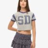 Minifalda de jersey con volantes
