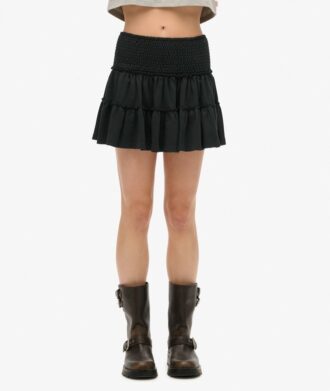 Minifalda de jersey con volantes