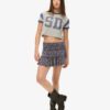 Minifalda de jersey con volantes