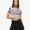 Minifalda de jersey con volantes