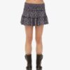 Minifalda de jersey con volantes