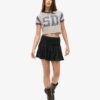 Minifalda de jersey con volantes