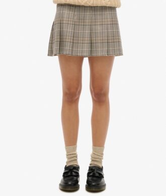 Minifalda plisada de talle bajo