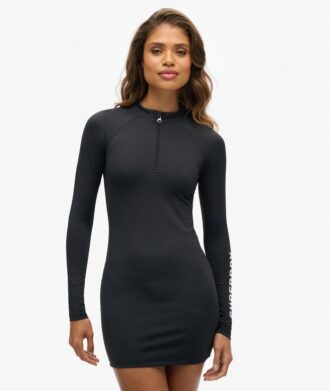 Minivestido ajustado de manga larga