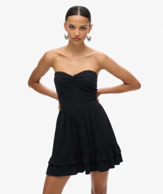 Minivestido bandeau de encaje de los años 50