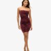 Minivestido bandeau de terciopelo